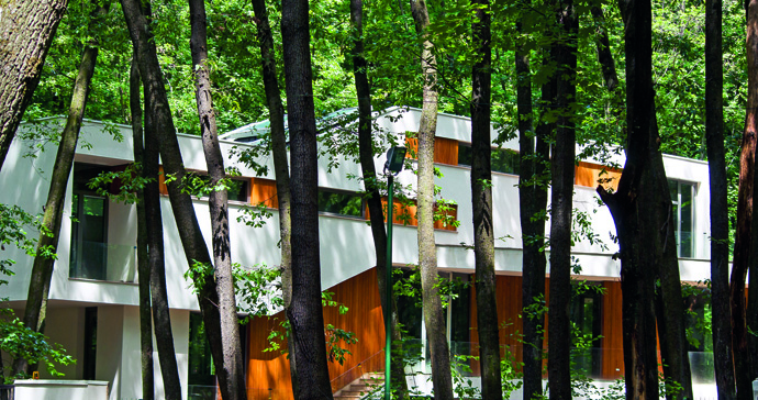 modern retro house in romania forest (4)
