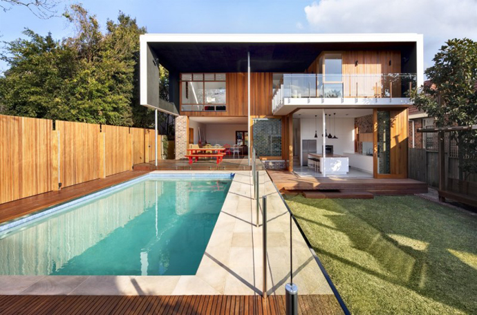 modern resident in sydney australia lawn swimming pool (1)