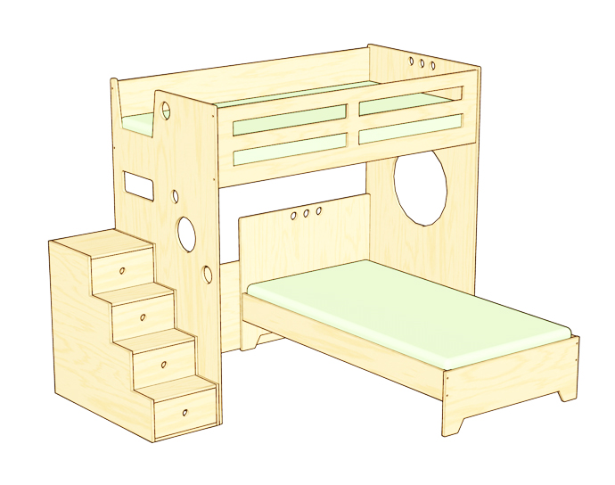 compact bed for interior idea design indoor bedroom (4)