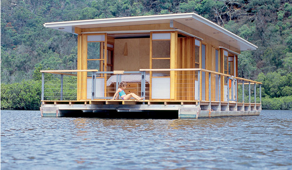 mini wooden houseboat modern style (1)