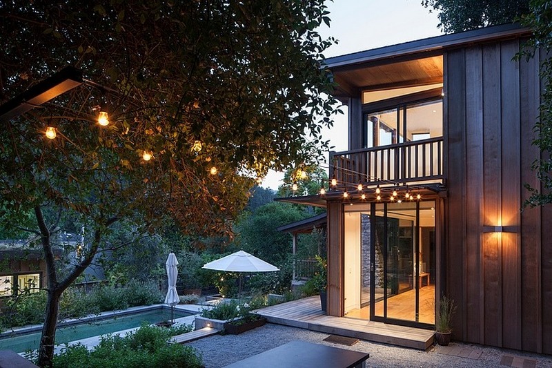 modern glass house wood with rooftop garden (3)