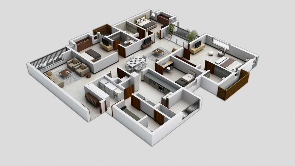 50-four-4-bedroom-apartmenthouse-plans (12)