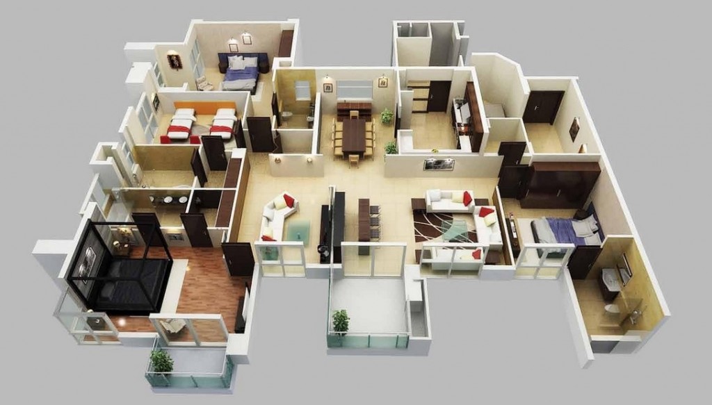 50-four-4-bedroom-apartmenthouse-plans (16)