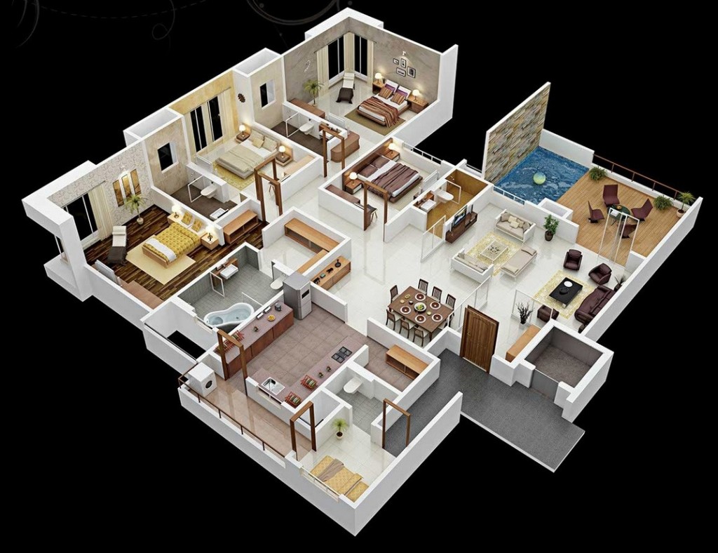 50-four-4-bedroom-apartmenthouse-plans (2)