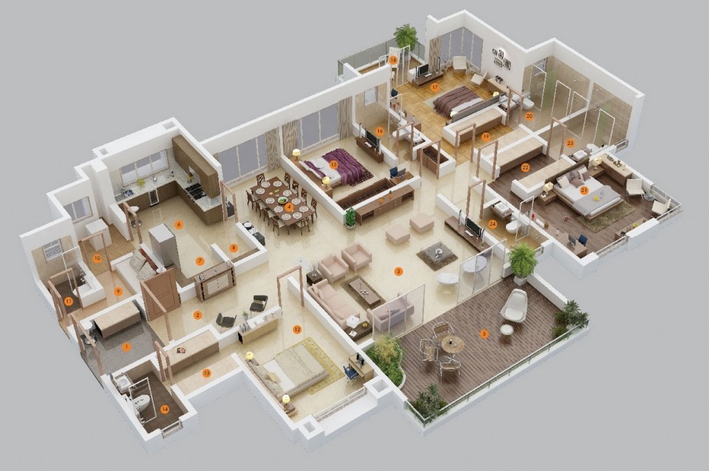 50-four-4-bedroom-apartmenthouse-plans (3)