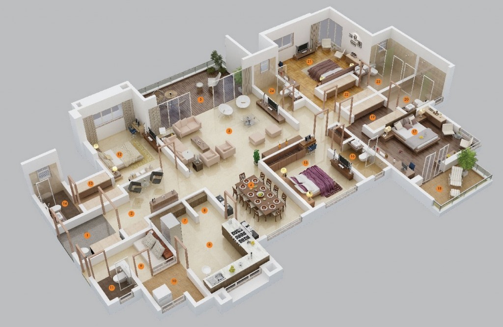50-four-4-bedroom-apartmenthouse-plans (4)