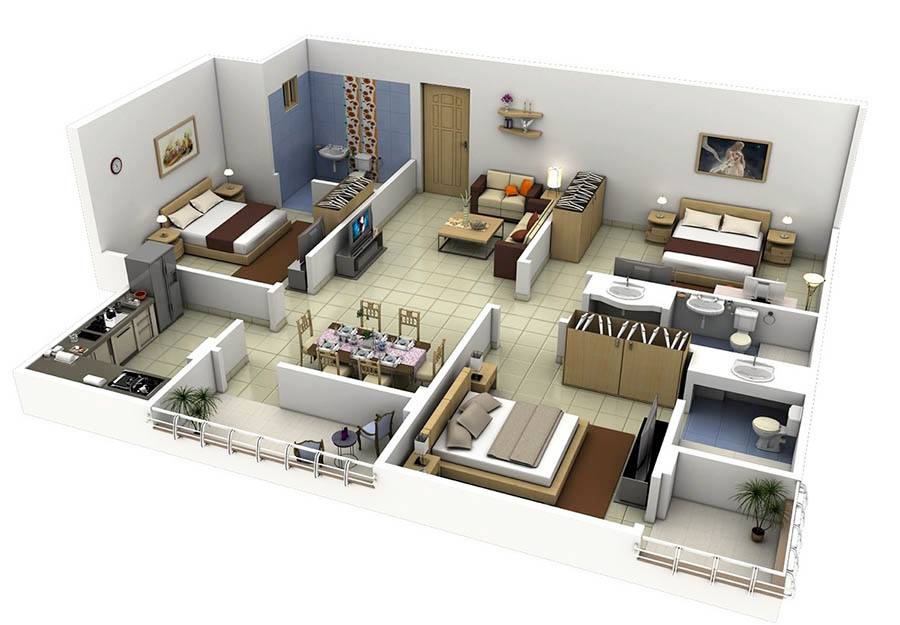 8 modern 3d floor plans (5)