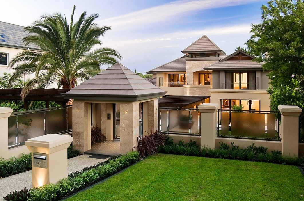 Modern luxury stone house with pool_01