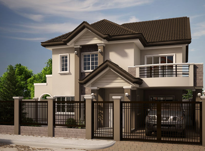 2 storey contemporary house for middle family (1)