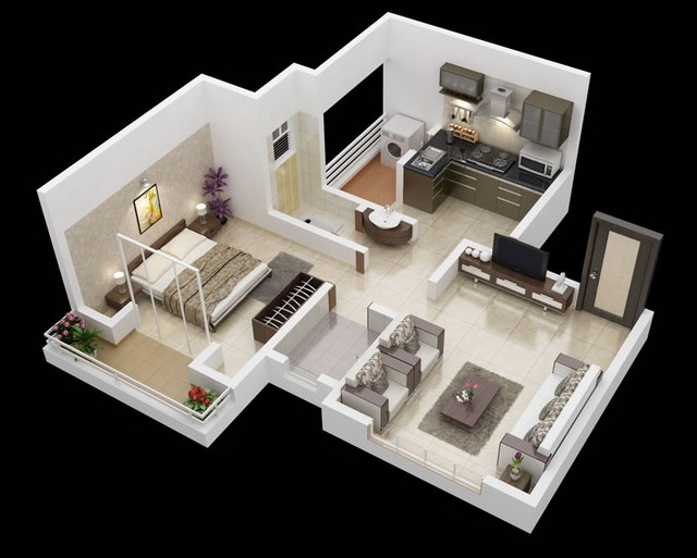 20 one bedroom house plans_07