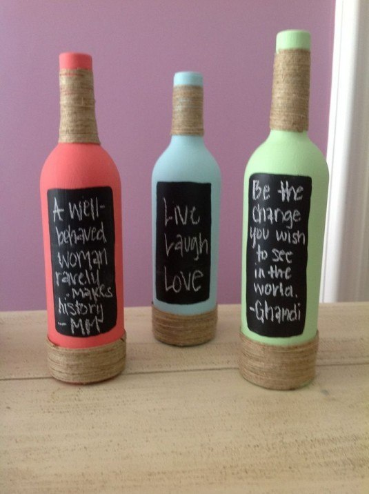13 ideas to decorate house with old glass bottle (13)