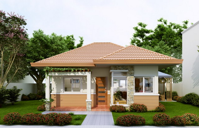 cozy hip roof house for small family (3)