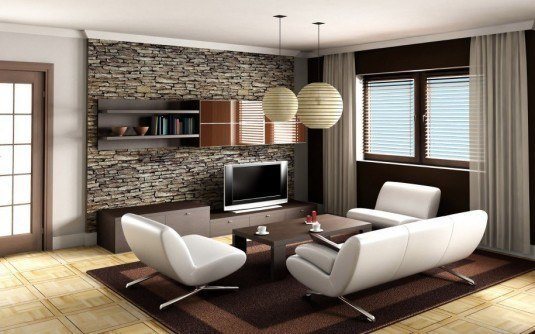 incredible interior stone wall for all rooms in a house (8)
