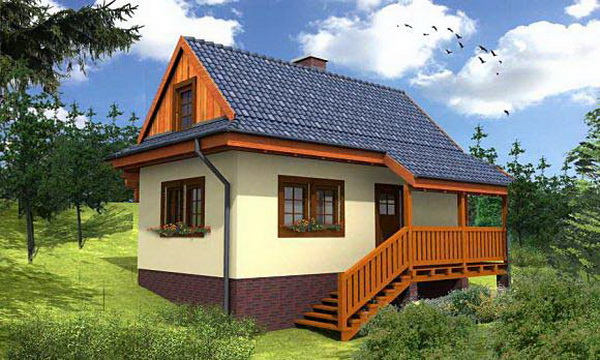 small hip roof house for suburban area (1)