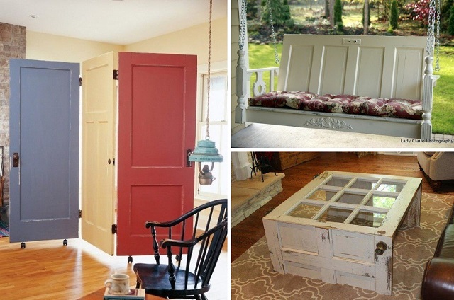 10 ideas of how to reuse old doors cover