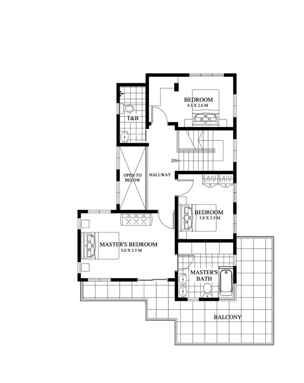 2 storey hip monotone modern house (5)
