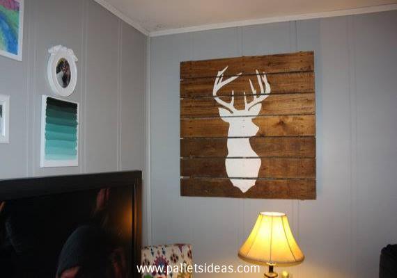 20 Ideas decorate walls with art on pallets (14)