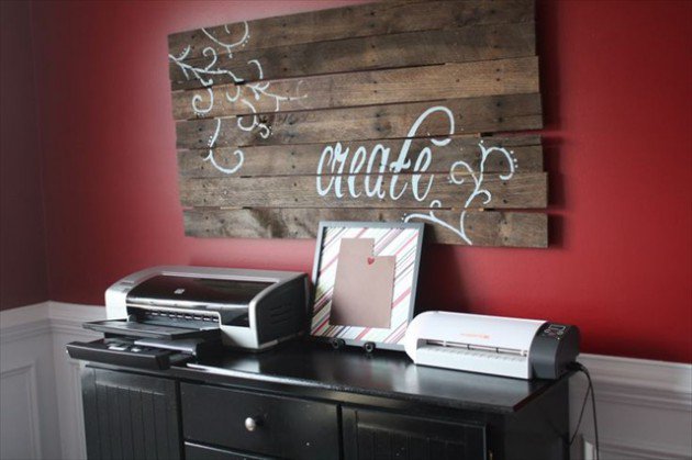 20 Ideas decorate walls with art on pallets (15)