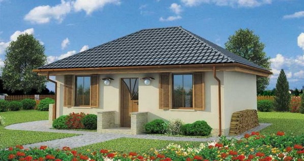 50 sqm small hip roof house (1)