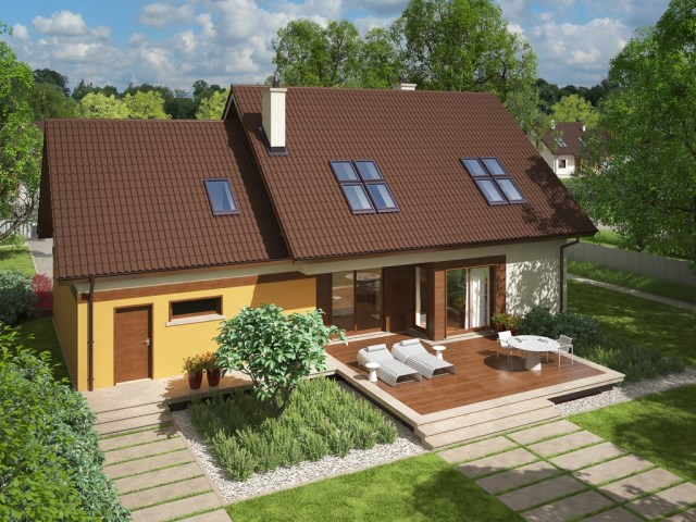 Contemporary house 3 bedroom gable roof (4)