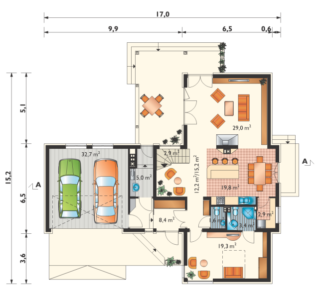 Half -storey house Contemporary Elegant shape (2)