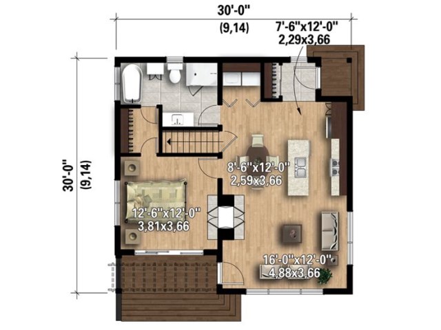 Modern style house with dark smart (3)