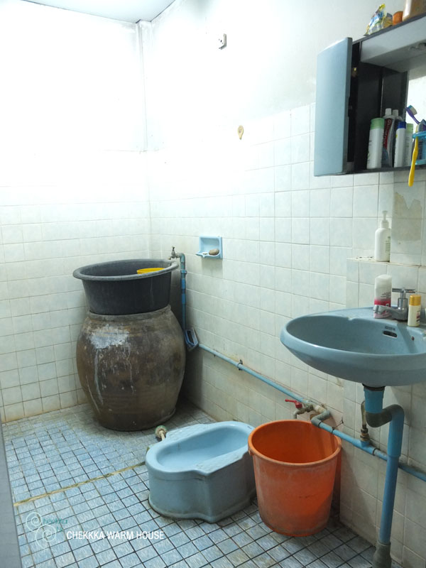 blue restroom renovation review (2)