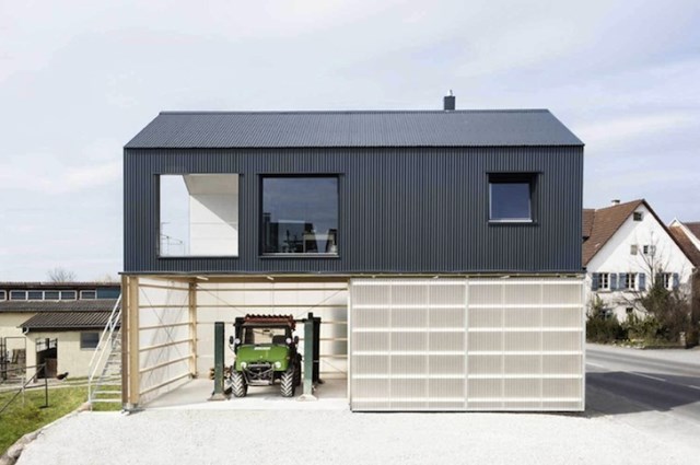 Modern home with modern materials built in garage (6)