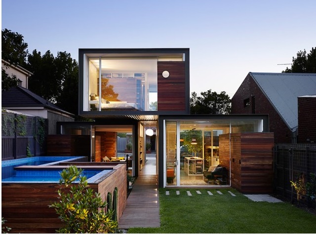 Modern house box Shape Wood and glass  (12)