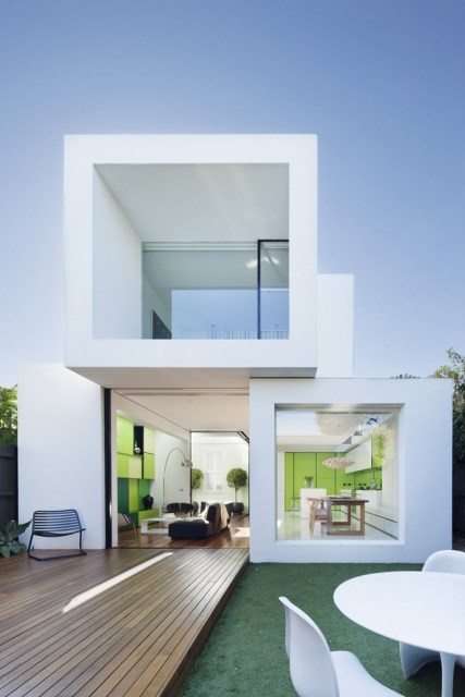Modern house white and green (11)