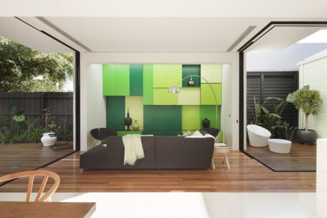 Modern house white and green (2)