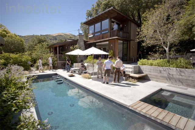 Wooden cabin house With swimming pool (8)