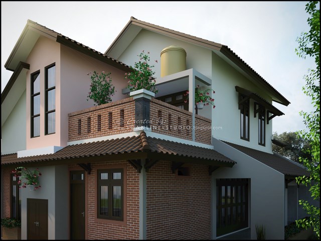 two -story contemporary home Decor brick (3)