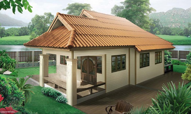 traditional 2 bedroom small orange roof house (1)