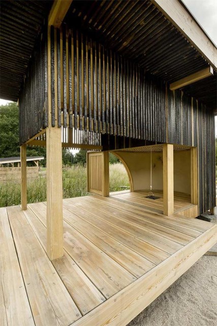 wooden tea  house design for a cottage garden (1)