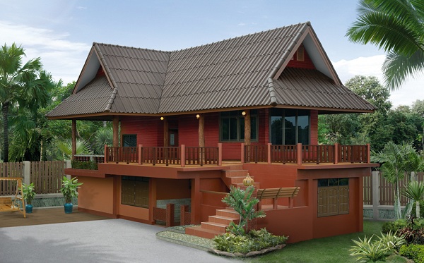3 bedroom thai contemporary red brick house (1)