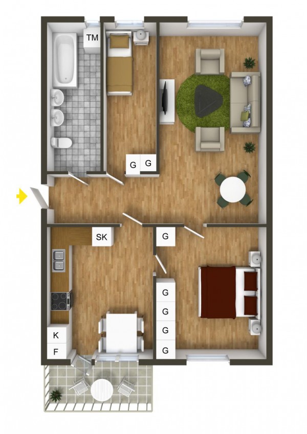 40 2 bedroom house plans (18)