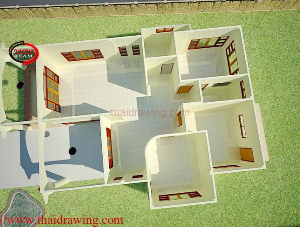 1 storey 3 bedroom thai contemporary house (3)