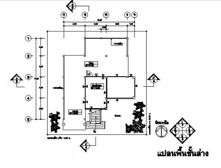 blue roof thai contemporary house plan (2)