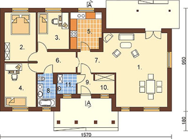 Contemporary house 3 bedrooms 2 bathrooms  (1)