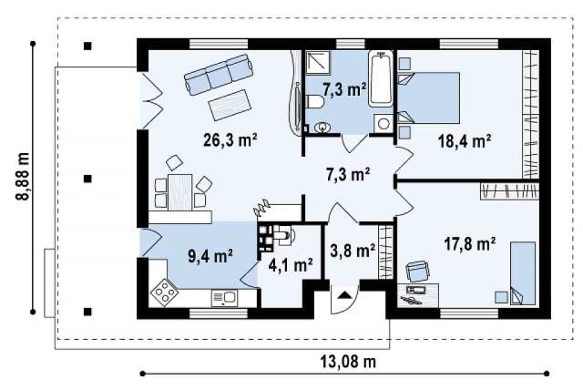 contemporary-house-2-bedroom-1-bathroom-3