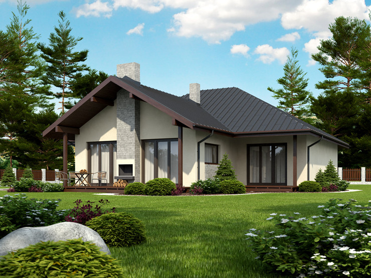 contemporary house 3 bedroom Decorating with natural (5)