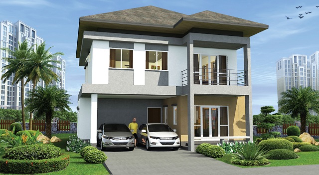 modern hiproof house in urban area (1)