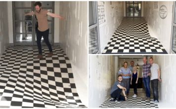 ชอบวิ่งกันนักใช่มั้ย!? บริษัทออกแบบภายในผุดไอเดียเจ๋ง ติดตั้ง ‘พื้นลวงตาบนทางเดิน’ ป้องกันคนวิ่งวุ่นวายในอาคาร