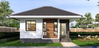 แบบบ้านทรงคอนเทมโพรารีหลังเล็ก ออกแบบเรียบง่าย อยู่กันสบายด้วย 1 ห้องนอน 1 ห้องน้ำ พื้นที่ 32 ตร.ม.