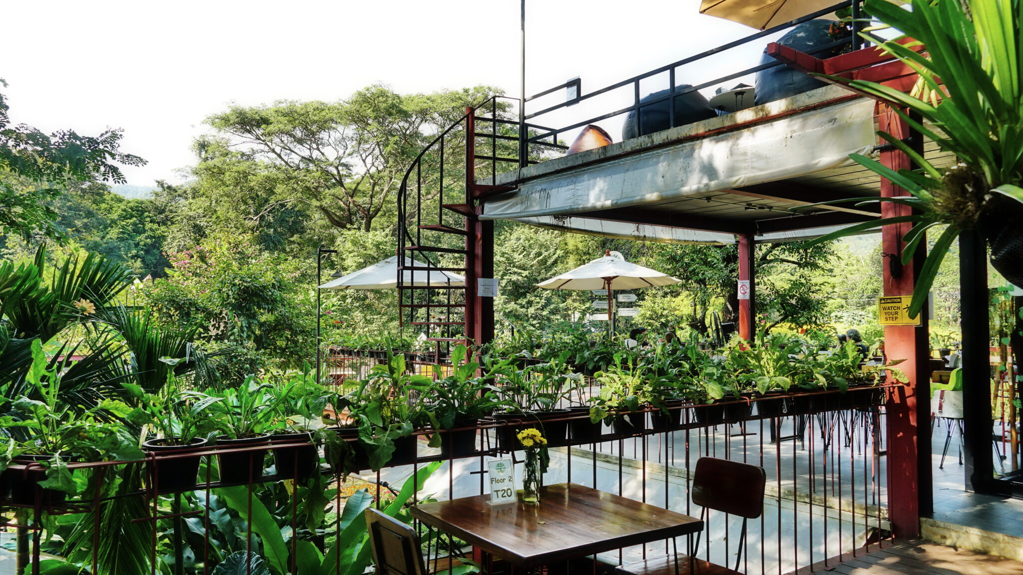 Chamcha Cafe คาเฟ่กลางป่าสไตล์อินดัสเทรียล บนอาคารเหล็กที่สร้างขึ้นล้อม