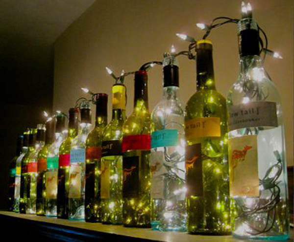 20 ideas for decorating house with wine bottles (4) – NaiBann – ในบ้าน ...